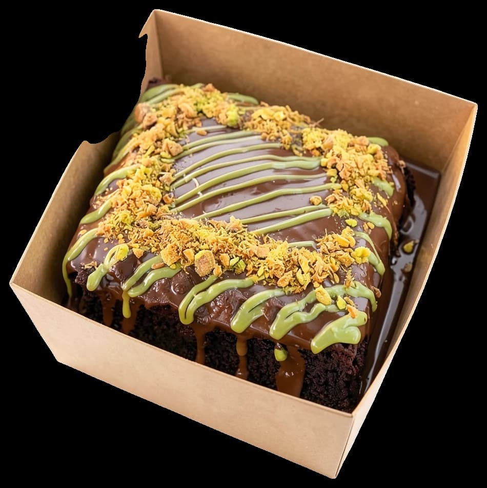 Pistachio Kunafa Brownie